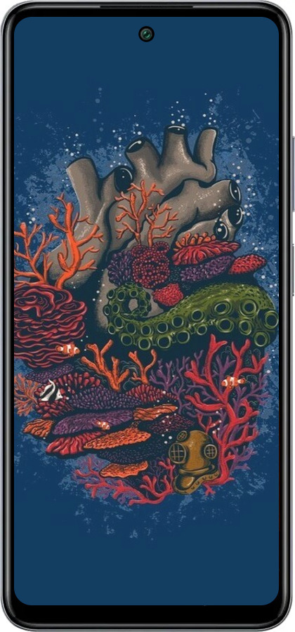 Силиконовый чехол Сердце моря для Infinix Smart 8 Plus - 6506u-3677 изображение 