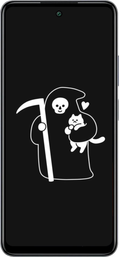 Силиконовый чехол Минималистичный арт: смерть и кошка для Infinix Smart 8 Plus - 6529u-3677 изображение 