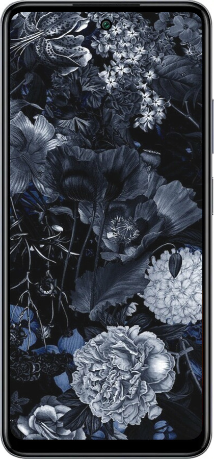 Силиконовый чехол Абстрактный цветочный рисунок в синих тонах для Infinix Smart 8 Plus - 6539u-3677 изображение 