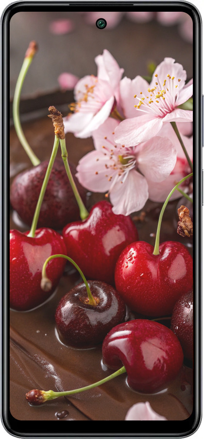 Силиконовый чехол Вишня в шоколаде для Infinix Smart 8 Plus - 6698u-3677 изображение 