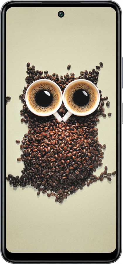 Силіконовий чехол Сова з кави для Infinix Smart 8 Plus - 777u-3677 изображение 