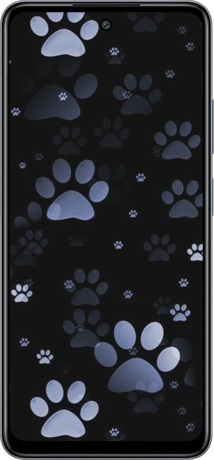 TPU чехол З синіми відбитками лап для Tecno Spark 20c BG7n - 6441b-3627 изображение 