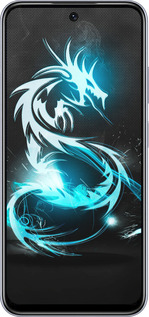 TPU чехол Бело-голубой огненный дракон для Infinix Smart 9 - 113b-3809 изображение 