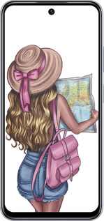 TPU чехол Девушка с картой для Infinix Smart 9 - 4704b-3809 изображение 