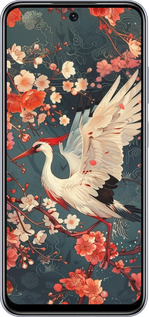 TPU чехол Сакура и аист для Infinix Smart 9 - 6108b-3809 изображение 