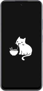 TPU чехол С милым котом на черном фоне для Infinix Smart 9 - 6528b-3809 изображение 