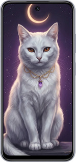 TPU чехол Mystic White Cat Gothic Dark Purple Gold для Infinix Smart 9 - 6805b-3809 изображение 