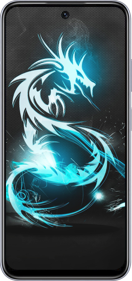 TPU чехол Бело-голубой огненный дракон для Infinix Smart 9 - 113b-3809 изображение 