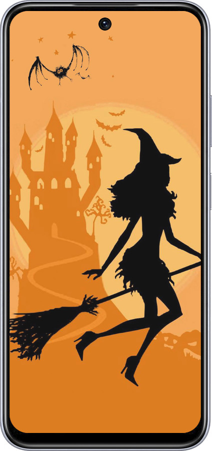 TPU чехол Ведьма на метле для Infinix Smart 9 - 1184b-3809 изображение 