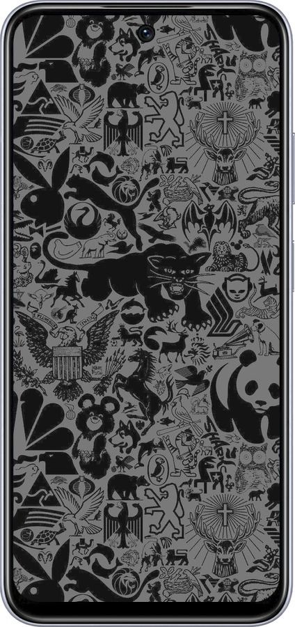 TPU чехол Чёрно-серый стикер бомбинг для Infinix Smart 9 - 2432b-3809 изображение 