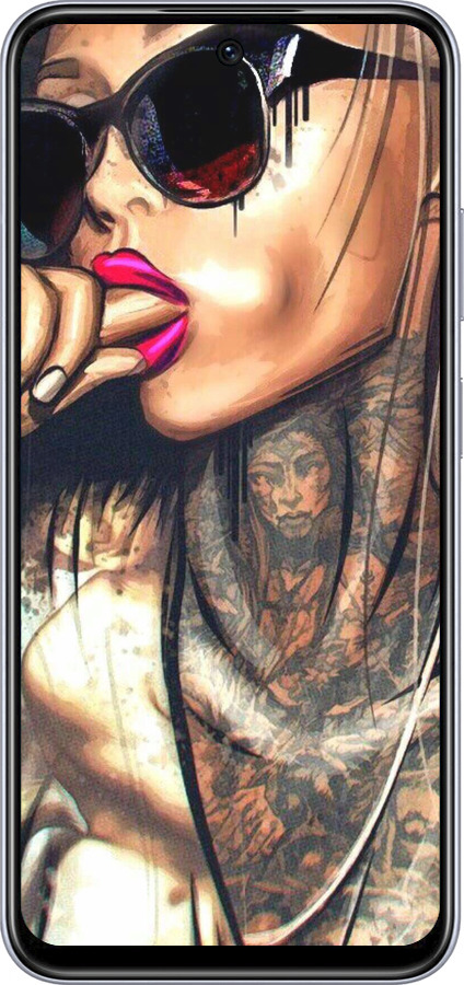 TPU чехол Дівчина в тату для Infinix Smart 9 - 4001b-3809 изображение 