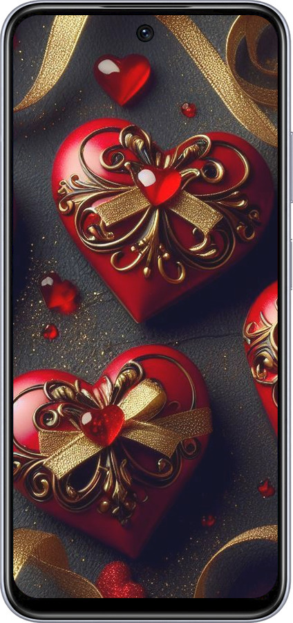 TPU чехол Сердечки v4 для Infinix Smart 9 - 5834b-3809 изображение 