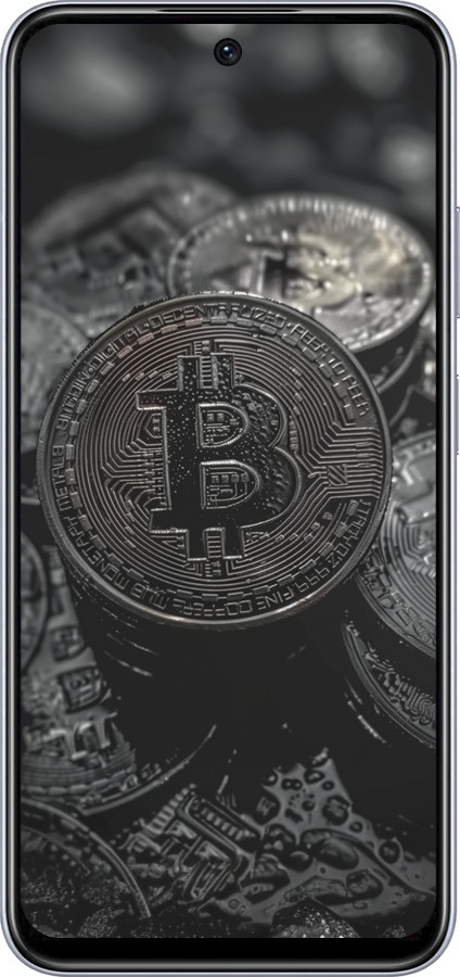 TPU чехол Black Bitcoin для Infinix Smart 9 - 6090b-3809 изображение 