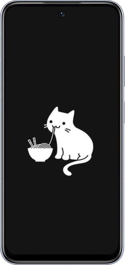 TPU чехол С милым котом на черном фоне для Infinix Smart 9 - 6528b-3809 изображение 