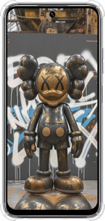 Силикон с усиленными углами чехол Bronze kaws v3 для Infinix Smart 9 - 6099sp-3809 изображение 