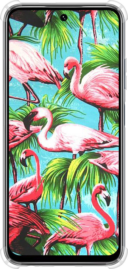 Силикон с усиленными углами чехол Tropical background для Infinix Smart 9 - 4016sp-3809 изображение 
