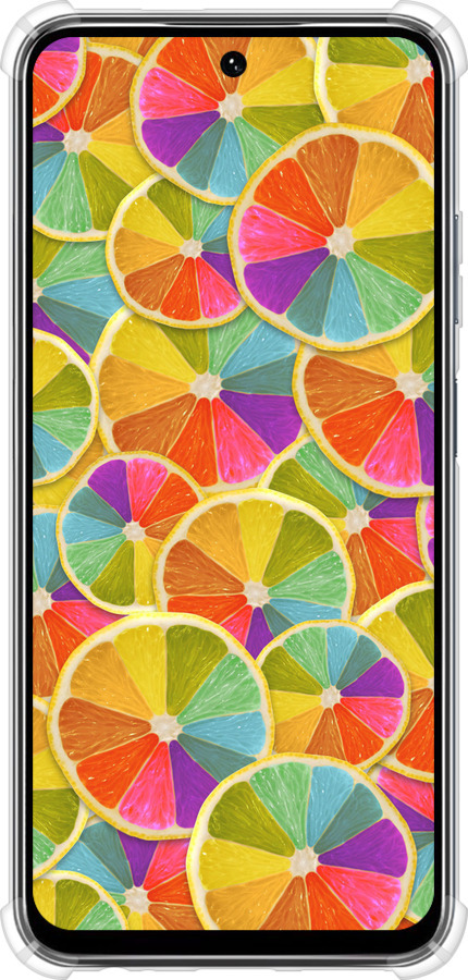 Силикон с усиленными углами чехол Разноцветные дольки лимона для Infinix Smart 9 - 861sp-3809 изображение 