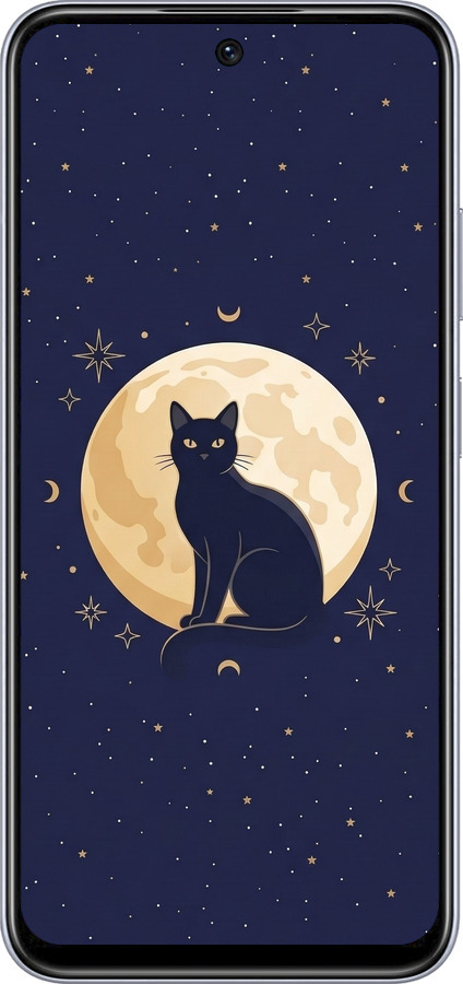 Силиконовый чехол Cute Cat Celestial/Witchy для Infinix Hot 50i - 6787u-3965 изображение 