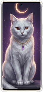 Силіконовий протиударний с посиленими кутами чехол Mystic White Cat Gothic Dark Purple Gold для Infinix Zero 30 4G - 6805sp-3413 изображение 