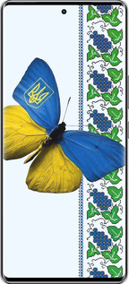 Силиконовый чехол Желто-голубая бабочка для Infinix Zero 40 5G - 1054u-3822 изображение 