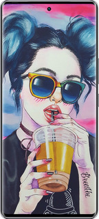 Силиконовый чехол Арт-девушка в очках для Infinix Zero 40 5G - 3994u-3822 изображение 