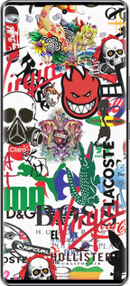 Силиконовый чехол Many different logos для Infinix Zero 40 5G - 4022u-3822 изображение 