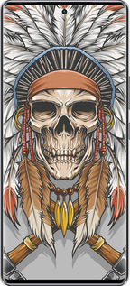 Силиконовый чехол Череп индейца для Infinix Zero 40 5G - 4032u-3822 изображение 