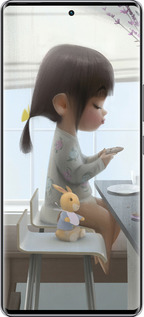 Силіконовий чехол Мила дівчинка з зайчиком для Infinix Zero 40 5G - 4039u-3822 изображение 