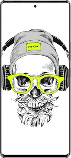Силиконовый чехол Череп в очках и наушниках для Infinix Zero 40 5G - 4144u-3822 изображение 