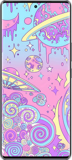 Силиконовый чехол Розовая галактика для Infinix Zero 40 5G - 4146u-3822 изображение 