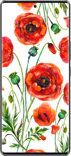 Силиконовый чехол Нарисованные маки для Infinix Zero 40 5G - 4278u-3822 изображение 