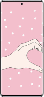 Силиконовый чехол Половинка сердца для Infinix Zero 40 5G - 4340u-3822 изображение 