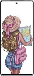Силиконовый чехол Девушка с картой для Infinix Zero 40 5G - 4704u-3822 изображение 