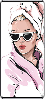 Силиконовый чехол Девушка в очках 2 для Infinix Zero 40 5G - 4714u-3822 изображение 