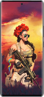 Силиконовый чехол Украинка с оружием для Infinix Zero 40 5G - 5316u-3822 изображение 