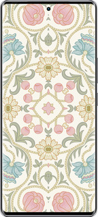 Силиконовый чехол Цветочный орнамент v2 для Infinix Zero 40 5G - 5513u-3822 изображение 