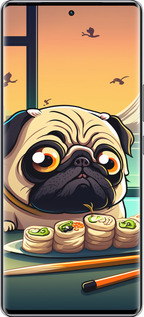 Силиконовый чехол Мопс и суши для Infinix Zero 40 5G - 5588u-3822 изображение 