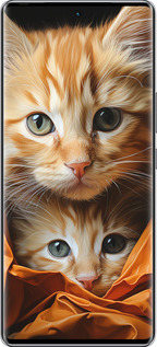 Силиконовый чехол Котики 2 для Infinix Zero 40 5G - 5664u-3822 изображение 