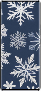 Силиконовый чехол Снежинки для Infinix Zero 40 5G - 5821u-3822 изображение 