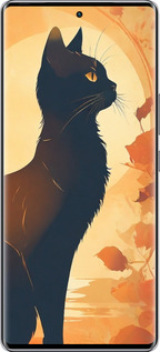 Силиконовый чехол Черная кошка v2 для Infinix Zero 40 5G - 5830u-3822 изображение 