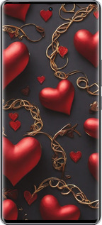 Силиконовый чехол Сердечки для Infinix Zero 40 5G - 5831u-3822 изображение 