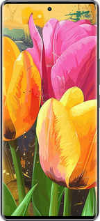 Силиконовый чехол Нарисованные тюльпаны для Infinix Zero 40 5G - 5990u-3822 изображение 