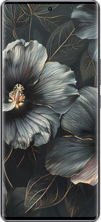 Силіконовий чехол Чорні квіти для Infinix Zero 40 5G - 6031u-3822 изображение 