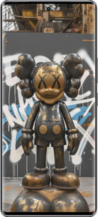 Силиконовый чехол Bronze kaws v3 для Infinix Zero 40 5G - 6099u-3822 изображение 