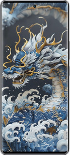 Силиконовый чехол Водяной дракон для Infinix Zero 40 5G - 6113u-3822 изображение 