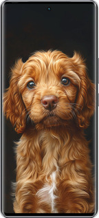 Силиконовый чехол Cocker spaniel на черном фоне для Infinix Zero 40 5G - 6137u-3822 изображение 