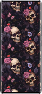 Силиконовый чехол Черепа и розы для Infinix Zero 40 5G - 6316u-3822 изображение 
