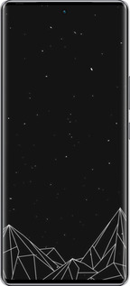 Силиконовый чехол Черно белые абстрактные горы для Infinix Zero 40 5G - 6437u-3822 изображение 