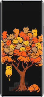 Силиконовый чехол Дерево и котики для Infinix Zero 40 5G - 6516u-3822 изображение 