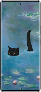 Силиконовый чехол С изображением кота и водяной лилии Monet для Infinix Zero 40 5G - 6519u-3822 изображение 